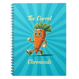 Espiral Caderno de desenho animado retrô Carrot Chronicals
