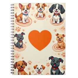 Espiral Caderno de desenho de cachorrinho fofo - Diário de