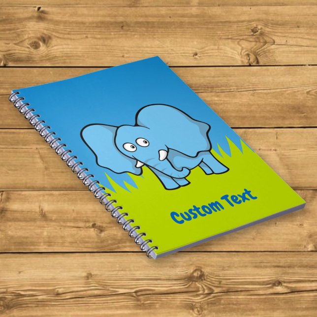 Espiral Caderno de desenho de elefante azul (Criador carregado)