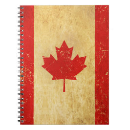 Espiral Caderno de Design Vintage da Bandeira do Canadá
