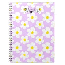 Espiral Caderno de diário de margaridas fofas
