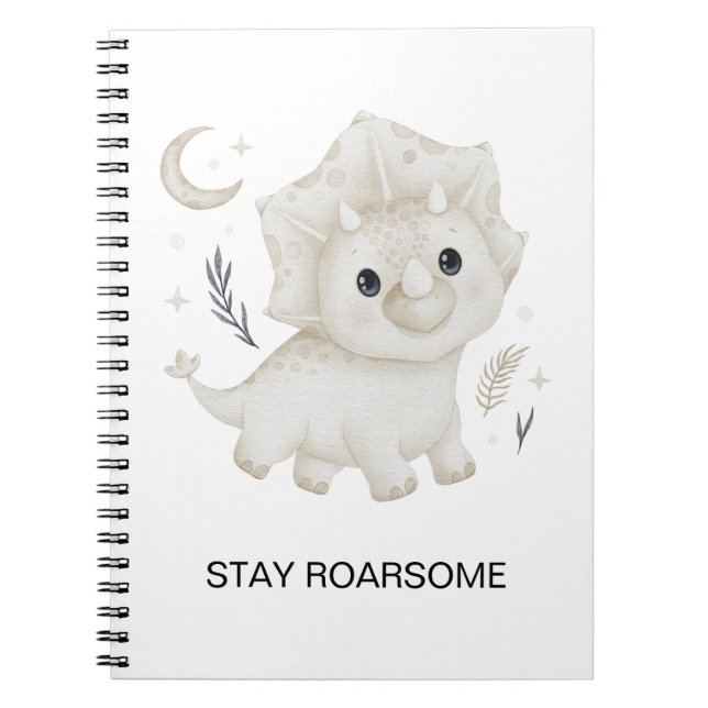Espiral Caderno de Dinossauro Personalizado de Volta às Au (Frente)