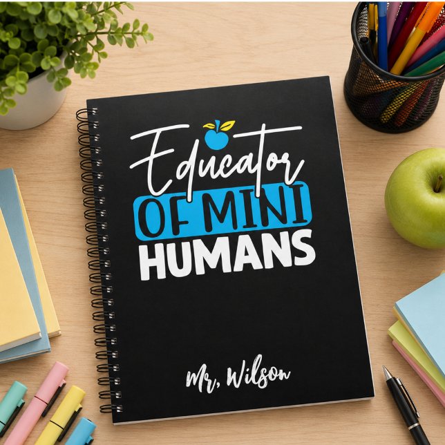 Espiral Caderno de Educador de Humanos Mini – Professor Di (Educator of Mini Humans Notebook – Funny Teacher)