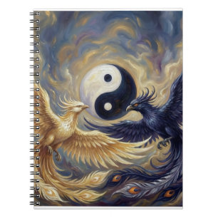 Espiral Caderno de Equilíbrio Phoenix Yin Yang