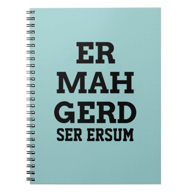 Espiral Caderno de Ermahgerd (Frente)