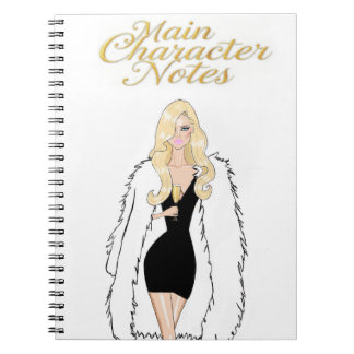 Espiral Caderno de Esboços de Moda de Luxo do Personagem P