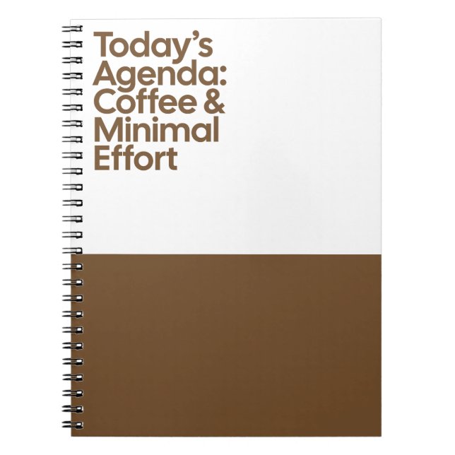 Espiral Caderno de Esforço Mínimo Café (Frente)