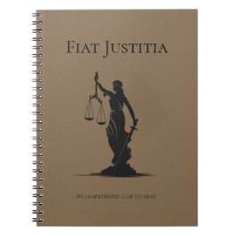 Espiral Caderno de Estudo da Senhora da Justiça Estudante 