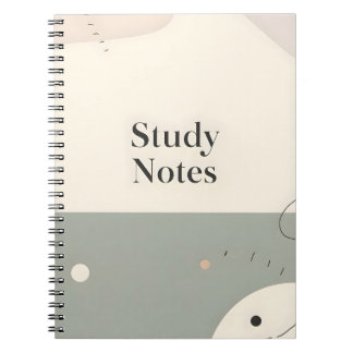 Espiral Caderno de Estudo Estudantil Minimalista Notas Est