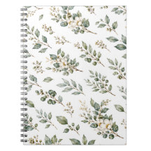 Caderno de Eucalipto Botânico Elegante