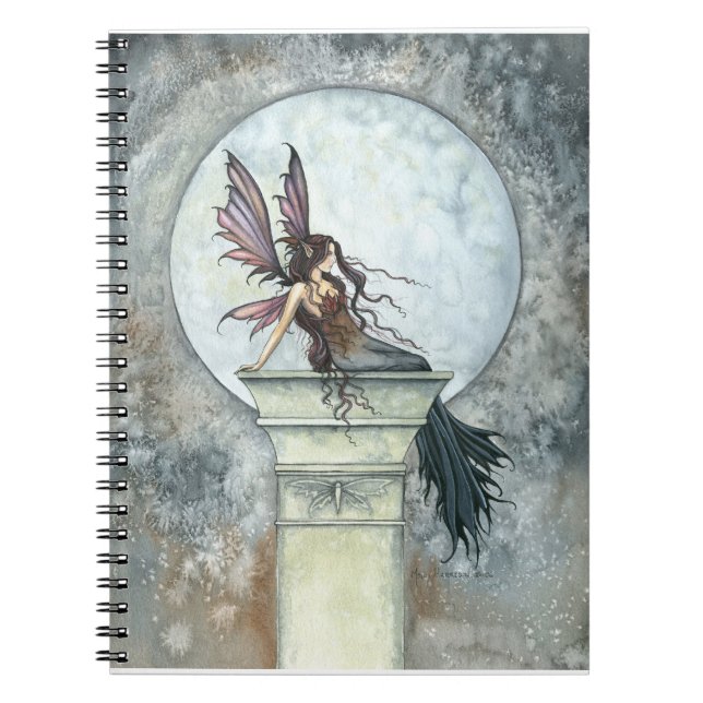 Espiral Caderno de Fadas da Fantasia da Lua de Outono (Frente)