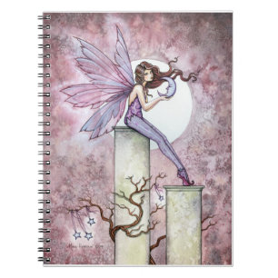 Espiral Caderno de Fantasia da Fada da Lua Sussurrante