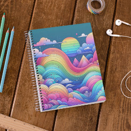 Espiral Caderno de Fantasia de Arco-Íris Caprichoso