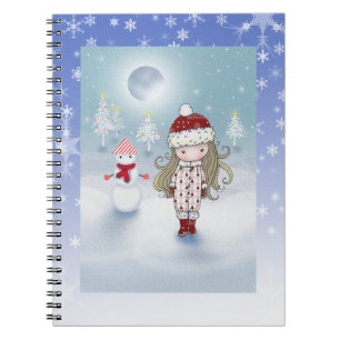 Espiral Caderno de Férias da Menina e do Boneco de Neve