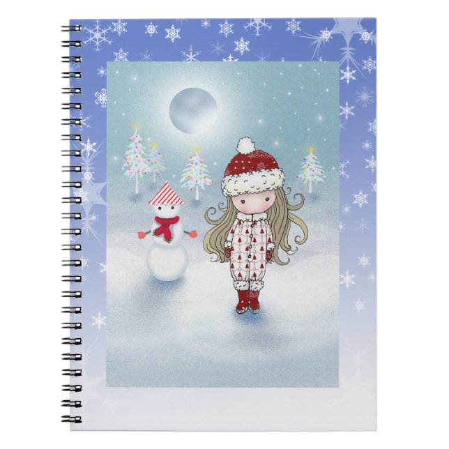Espiral Caderno de Férias da Menina e do Boneco de Neve (Frente)