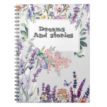 Caderno de flores de tulipas lindas