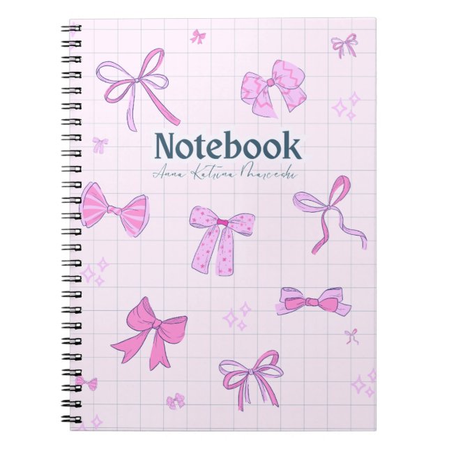 Espiral caderno de flores personalizado / flores (Frente)