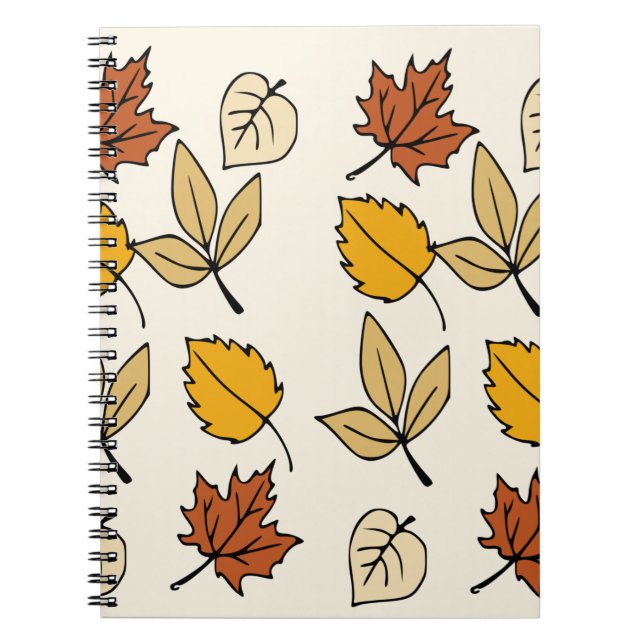 Espiral Caderno de Folhas de Outono (Frente)