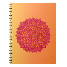 Espiral Caderno de Forma de Mandala Abstrata