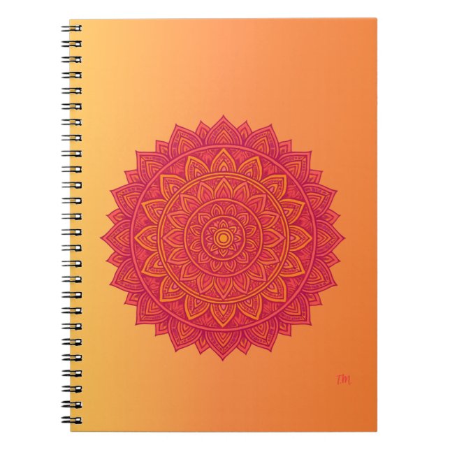 Espiral Caderno de Forma de Mandala Abstrata (Frente)