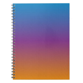 Espiral Caderno de Fotos com Gradiente Azul, Roxo e Laranj