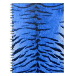 Espiral Caderno de Fotos com Impressão de Pele de Tigre Az