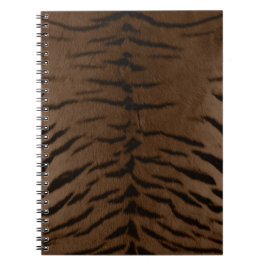 Espiral Caderno de Fotos com Impressão de Pele de Tigre da