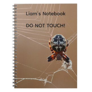 Espiral Caderno de Fotos de Aranha Personalizado - Nome Pe