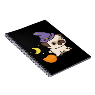 Espiral Caderno de Fotos de Bruxa Pug