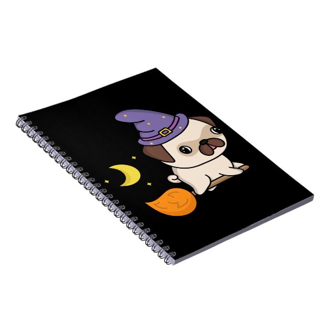 Espiral Caderno de Fotos de Bruxa Pug (Lado Direito)