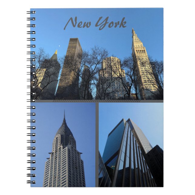 Espiral Caderno de Fotos de Edifícios de Nova York (Frente)