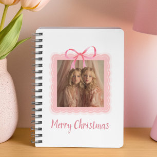 Espiral Caderno de Fotos de Natal Personalizado da Família
