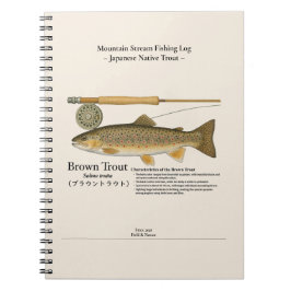 Espiral Caderno de Fotos de Registro de Pesca no Córrego d