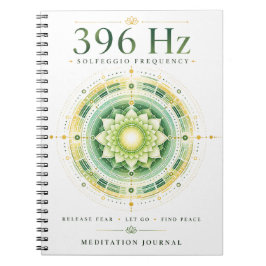 Espiral Caderno de Frequência Solfeggio 396 Hz – Libere o 