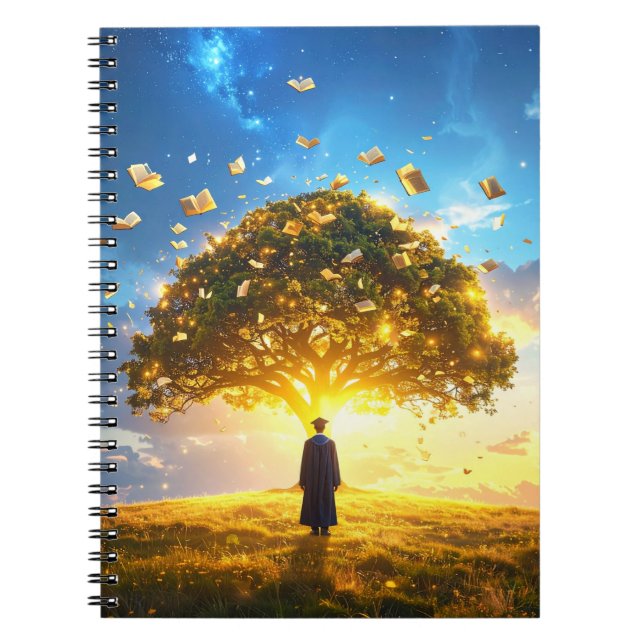 Espiral Caderno de Graduação da Árvore do Conhecimento (Frente)