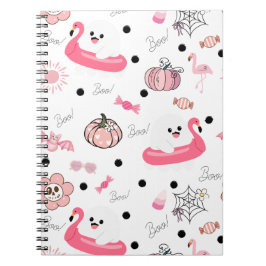 Espiral Caderno de Halloween Tropical Fofo – Flamingo Fant