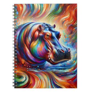 Espiral Caderno de Hipopótamo Espectro Giratório