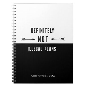 Espiral Caderno de Humor Negro Engraçado, Diário Sarcástic