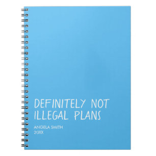 Espiral Caderno de Humor Negro Engraçado, Diário Sarcástic