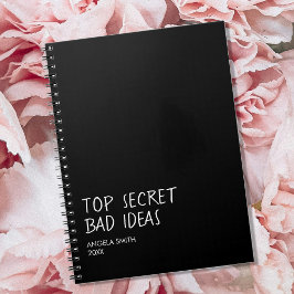 Espiral Caderno de Ideias Ruins Super Secretas – Humor Neg