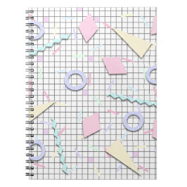 Espiral Caderno de Impressão Geométrica Pastel de Doces do