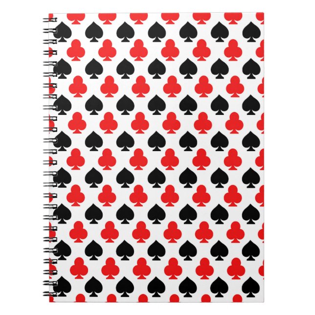 Espiral Caderno de Jornal com Naipes de Paus e Espadas (Frente)