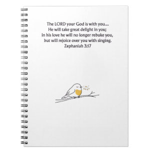 Espiral Caderno de Jornal Cristão Sofonias 3:17