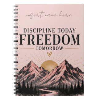 Espiral Caderno de Jornal Motivacional Natureza Rosa