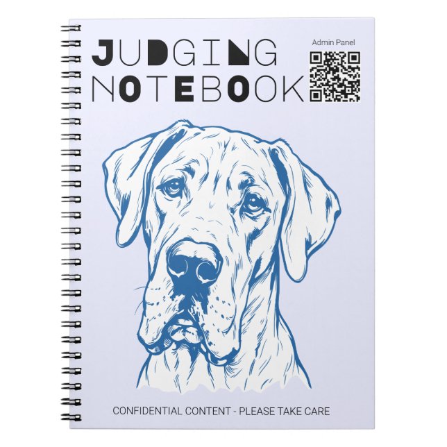 Espiral Caderno de Julgamento de Presente do Cão Grande Sh (Frente)