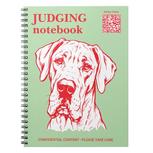 Espiral Caderno de Julgamento de Presente do Cão Grande Sh (Frente)