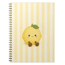 Espiral Caderno de Limão Kawaii Fofo
