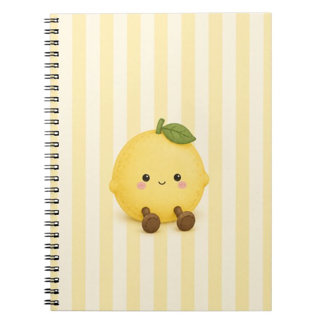 Espiral Caderno de Limão Kawaii Fofo (Frente)