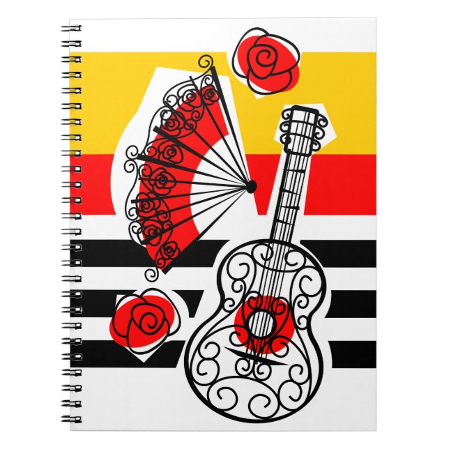Espiral Caderno de Listras Clássicas Lembranças Espanholas (Frente)