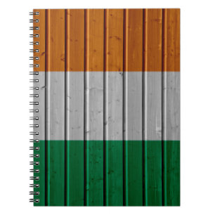 Espiral Caderno de madeira da textura da prancha de